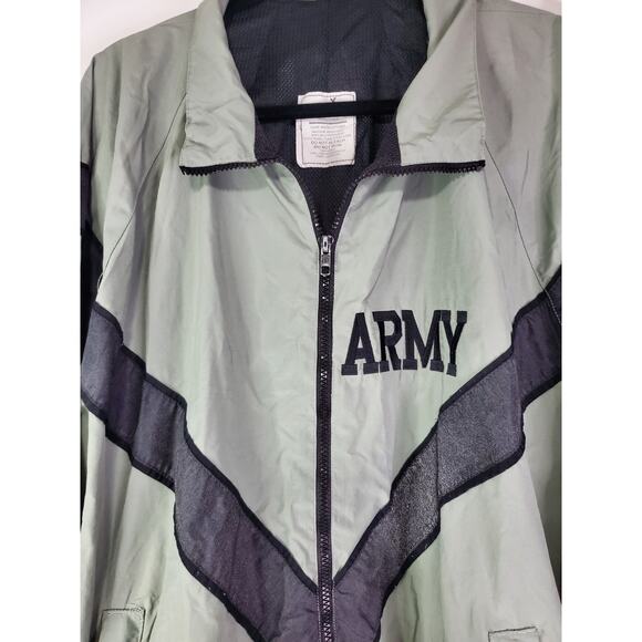 US Army Mens Jacket Green Large Regular PFU Jwod Skilcraft Windbreaker - Picture 4 of 6